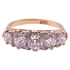 C1910 18Ct Edwardian Five Stone Diamond Ring