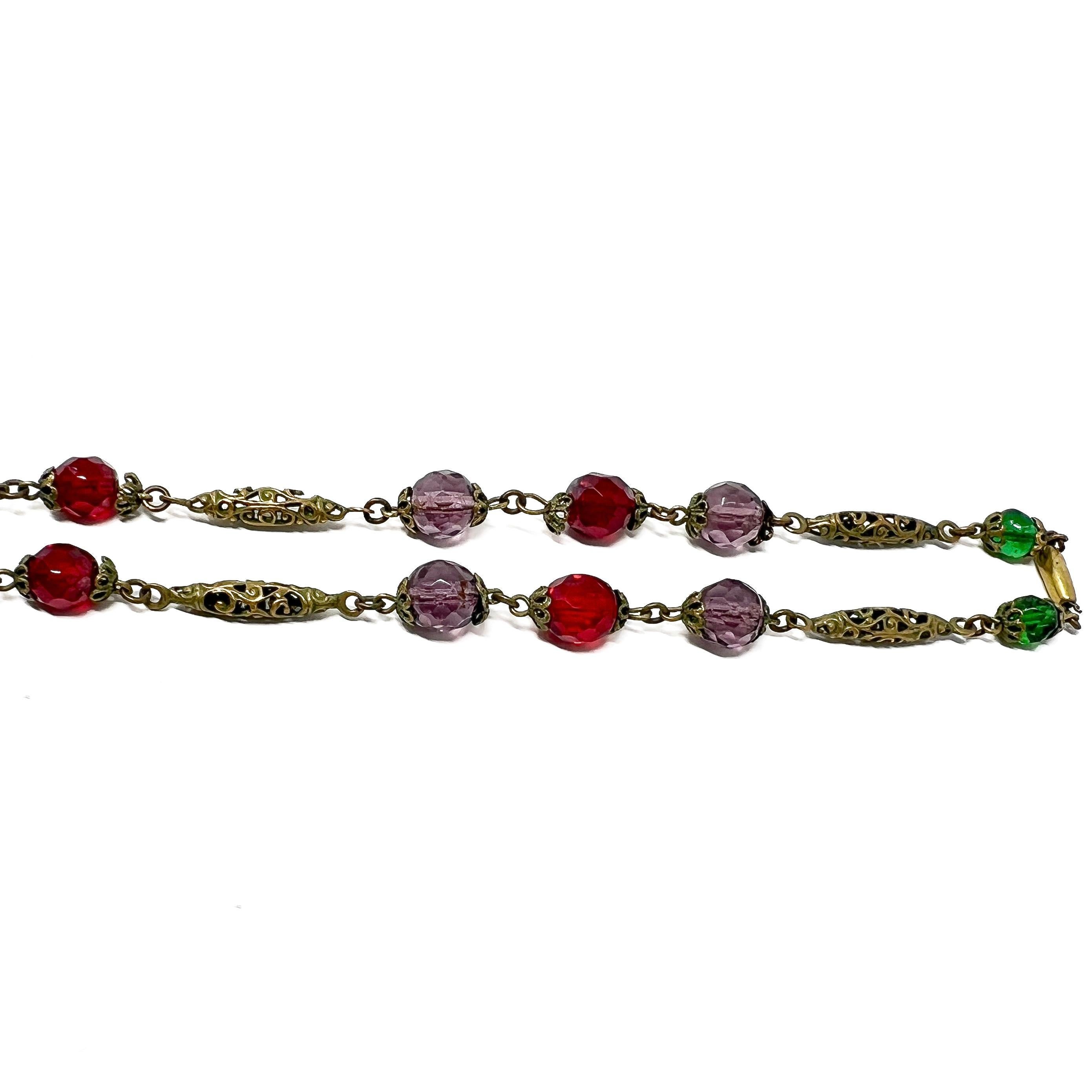 A.I.C C. Collier à pendentifs en verre antique d'inspiration byzantine en vente 5