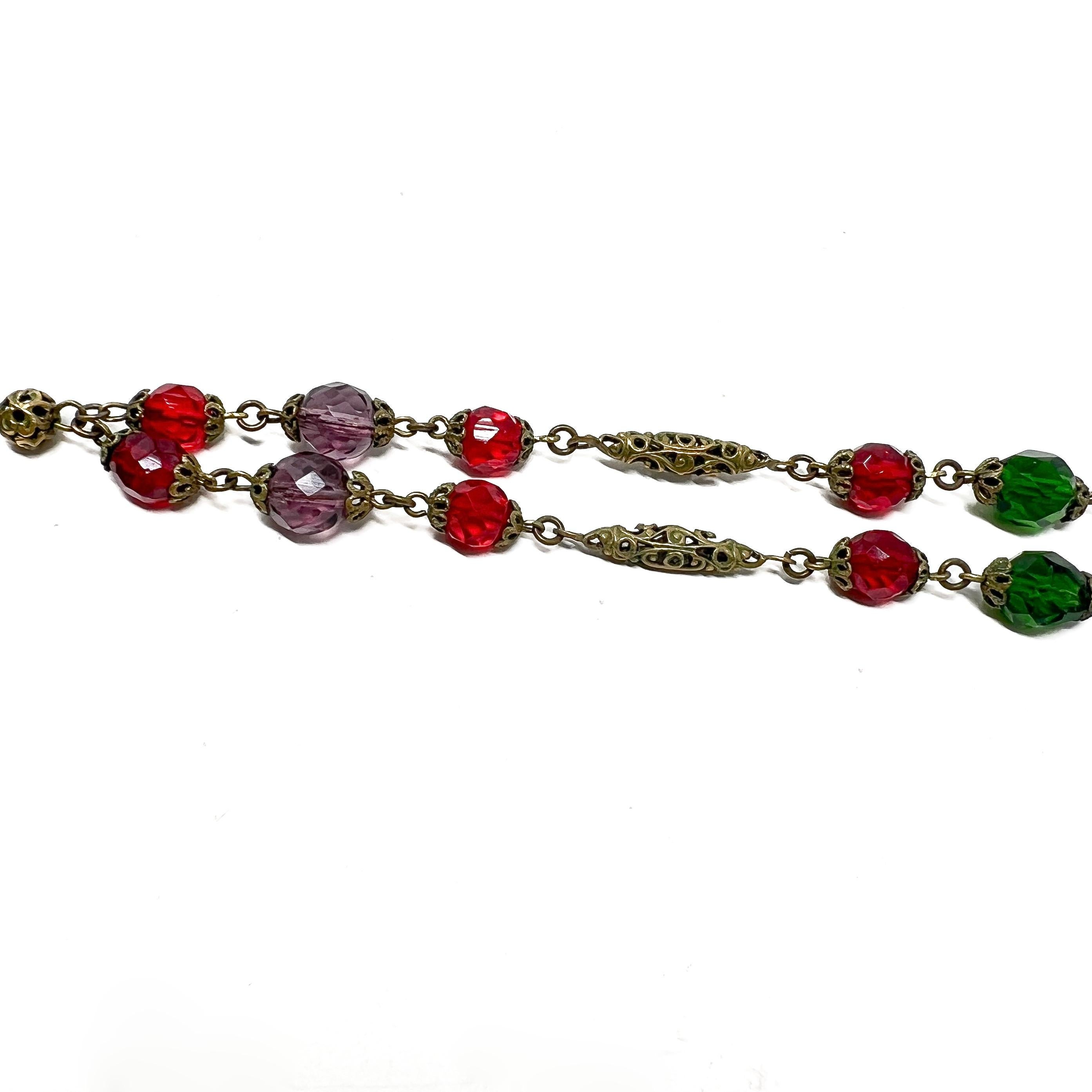 A.I.C C. Collier à pendentifs en verre antique d'inspiration byzantine en vente 4