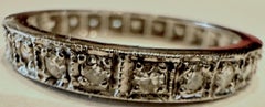 C1910 Diamond Eternity Band stamped 18CT  size 8.25