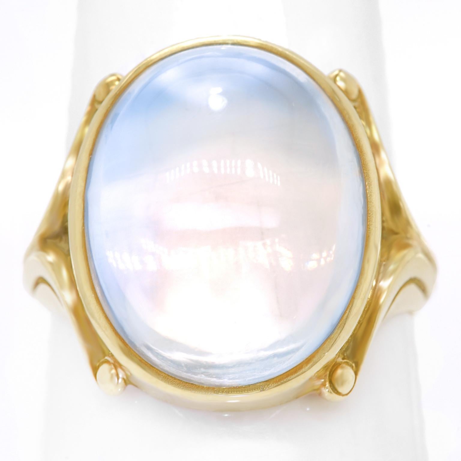 Marcus & Co. Moonstone Ring, circa 1910 In Excellent Condition In Litchfield, CT