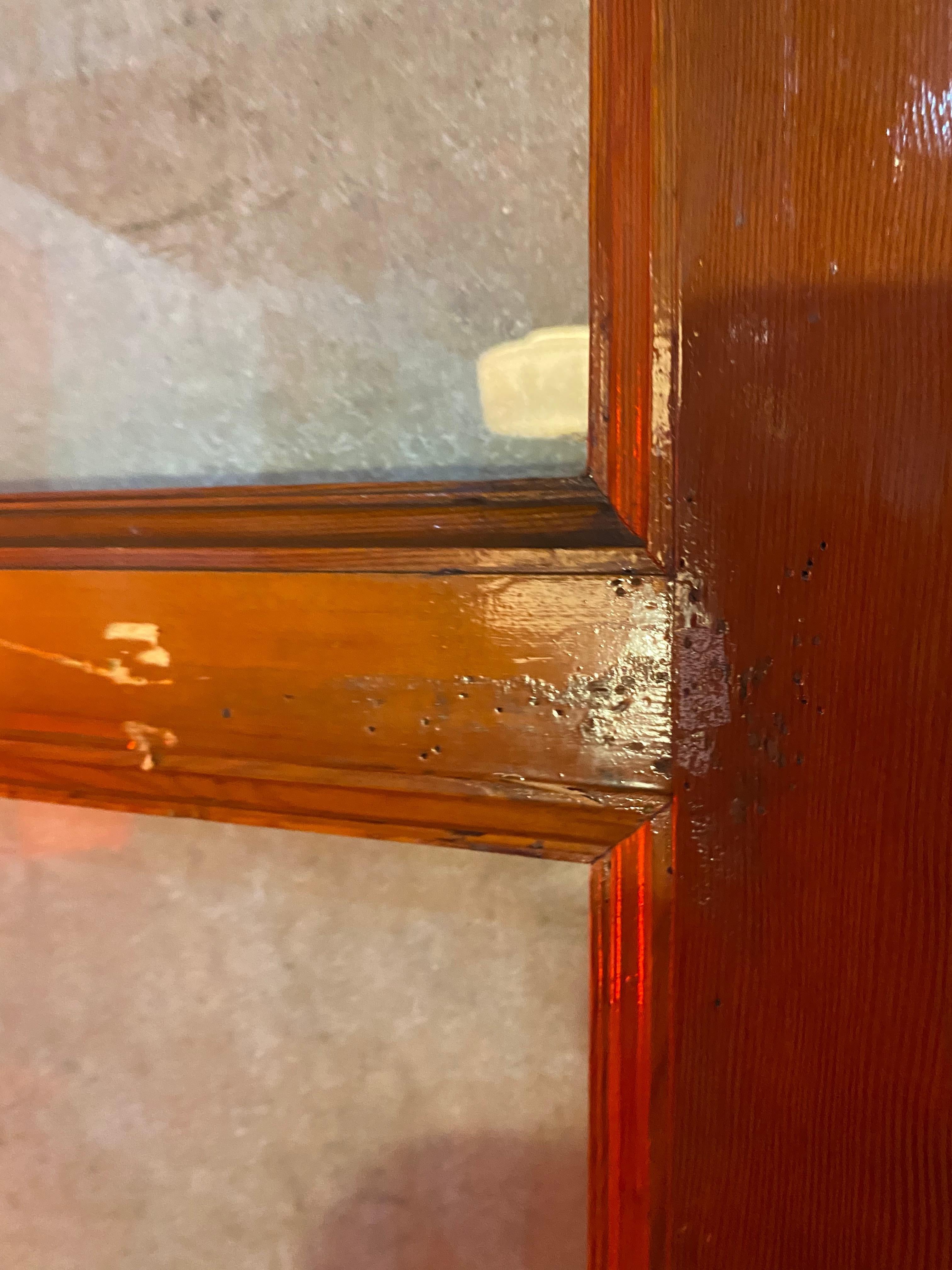 Very clean set of doors from an institution built in 1910 in the PACIFIC NORTH WEST.

Made of clear first growth fir in excellent condition. The finish can be removed easily is desired.