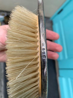 English Tortoise Shell and Sterling Silver Hair Brush by Deakin & Francis