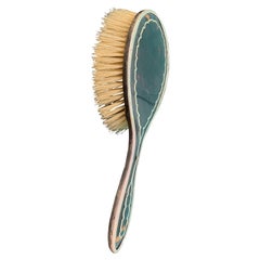English Tortoise Shell and Sterling Silver Hair Brush by Deakin & Francis