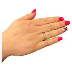 C1920 18K and Platinum Eternity Band with a Horizontal Array of Diamonds