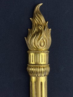 c.1920-1960 French Louis XVI Revival Gilt Bronze Two-Light Wall Sconce - 23.6in