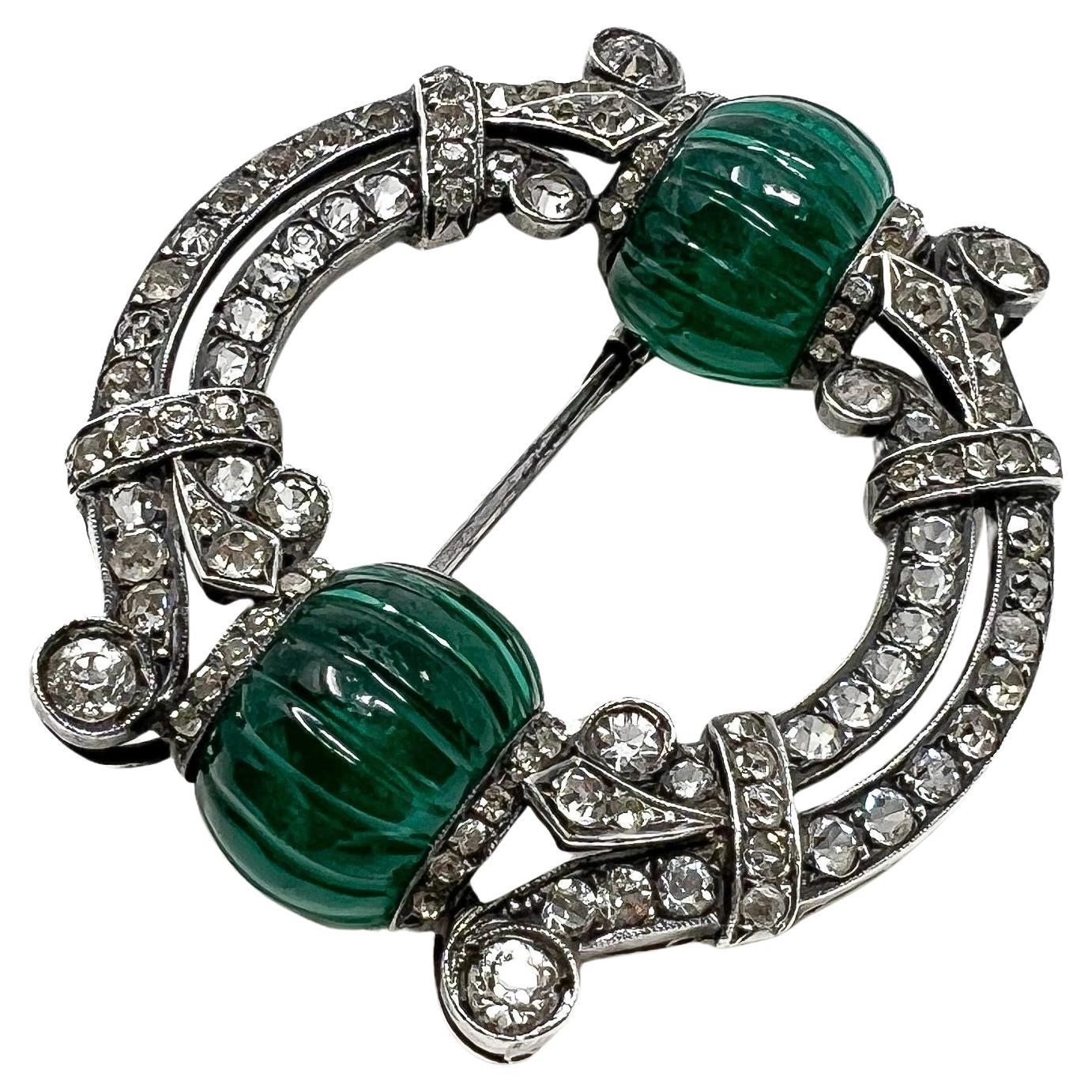 Broche GL Georges Legros En Vermeil Argent 925 - Style Art Déco - Occasion Bon état - France