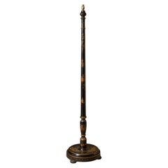 c1920 Black lacquered chinoiserie floor lamp