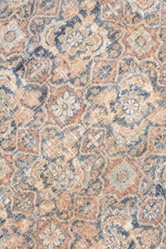 Persian Bidjar with Herati Design in Blues, Ivory and Neutral Tones .c.1920