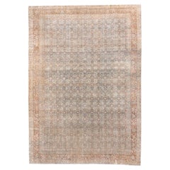 Persian Bidjar with Herati Design in Blues, Ivory and Neutral Tones .c.1920