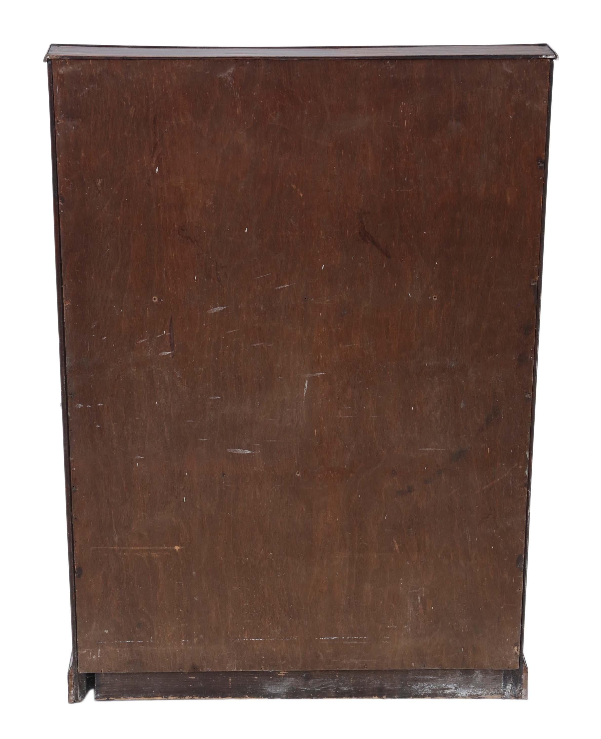 Wood Mahogany Campaign Waterfall Bookcase, circa 1920