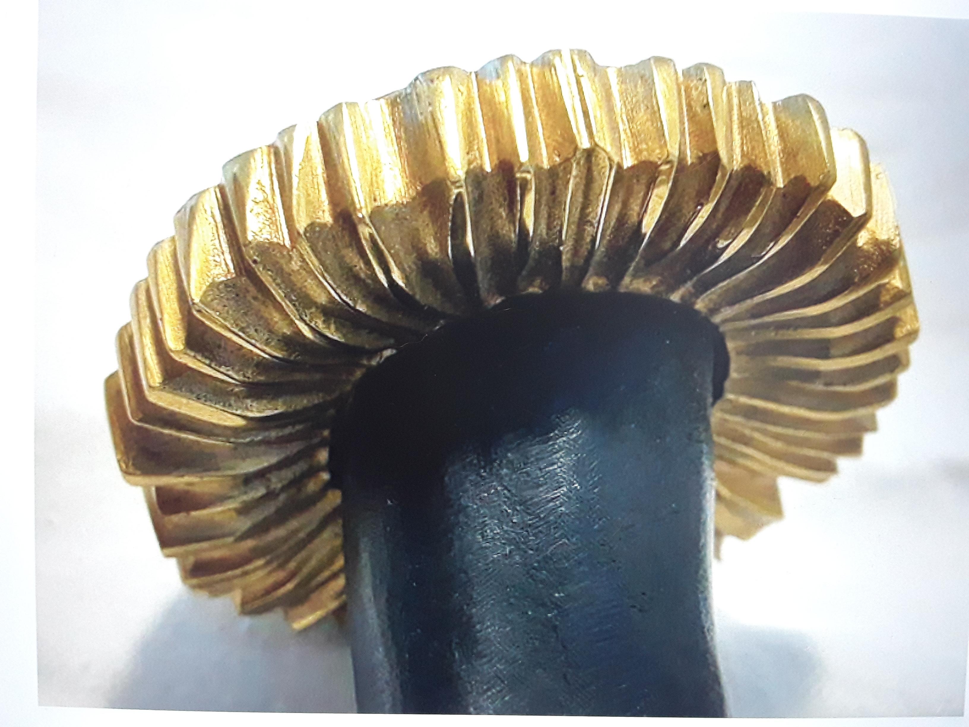 C1920s French Art Deco Gilt & Patinaded Bronze Fist Torch Opaline Shade  Sconce For Sale 2