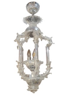 C1920s Rare Venetian Hanging Lantern Attributed to Barovier Toso