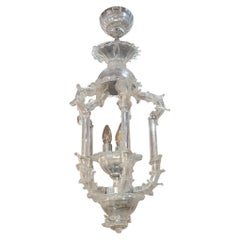 C1920s Rare Venetian Hanging Lantern Attributed to Barovier Toso