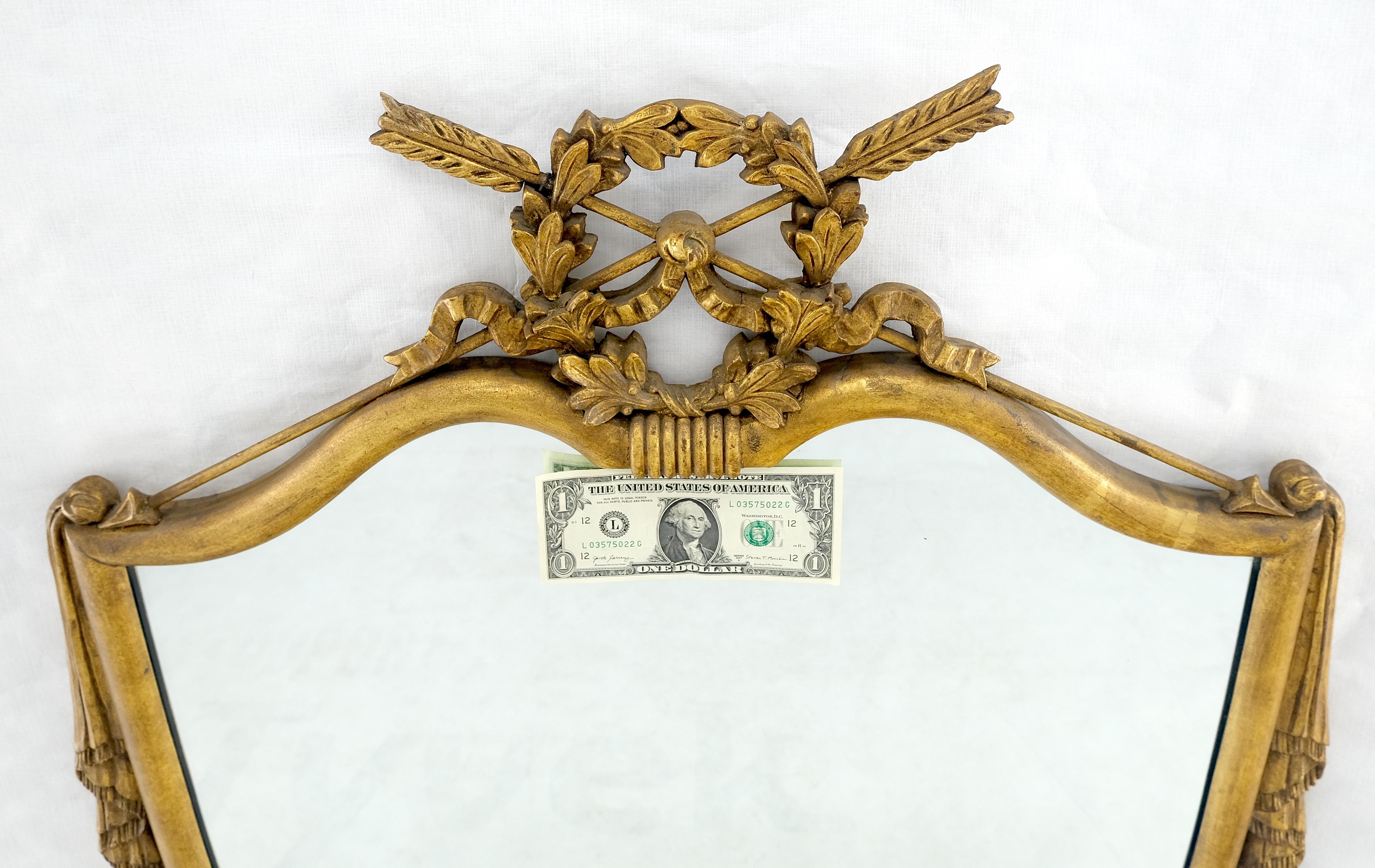 Specchio da parete dorato a forma di scudo e di Arrow Coat of Arms del 1920 circa MINT in vendita 5