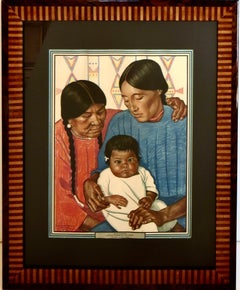 C1927 Litografia promozionale "Manyhorses, Little Rosebush and Baby" di W. Reiss (1886-1953)