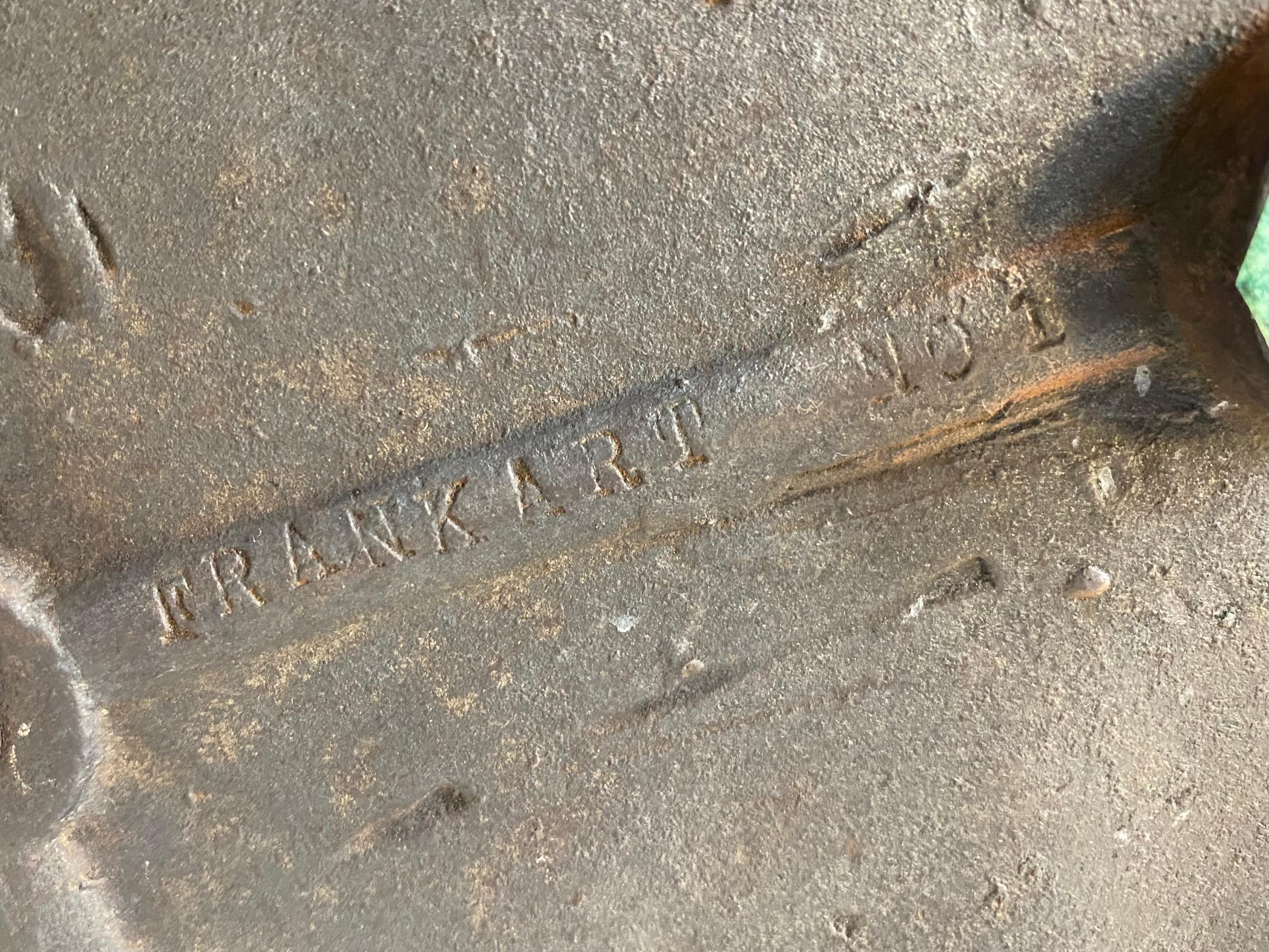 c1930 Art Deco / Machine Age Copper and Walnut Floor Lamp by FrankArt (signed) in vendita 1