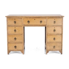 C1930 Arts & Crafts Style Golden Oak Desk / Dressing Table (Light Oak)