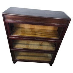 C1930 Mahagoni 5 Abschnitt Stapeln Barrister Bücherregal