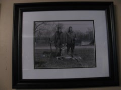 Sepia Photography of a C1930 New Jersey Hunt Scene wearing Flight Caps