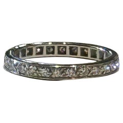 c1930 palladium diamond eternity band size 6 1/2