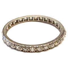 c1930 anillo de la eternidad de diamantes en platino talla 7