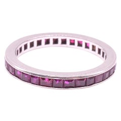 C1930 Ruby and Platinum Eternity Band