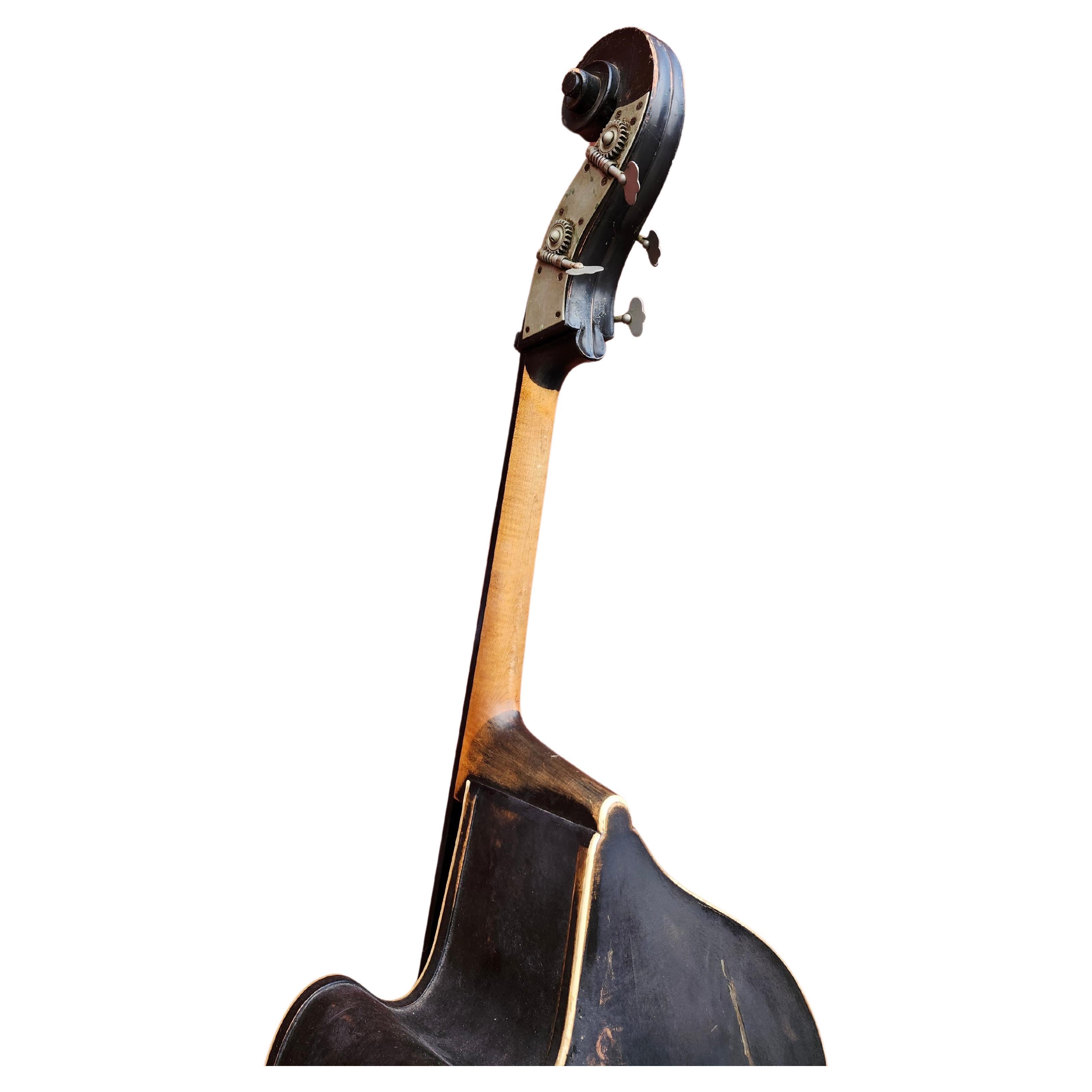C1930 Vintage & ungewöhnliche Form aufrechter Bass Benedikt Lang Deutschland (Obstholz) im Angebot