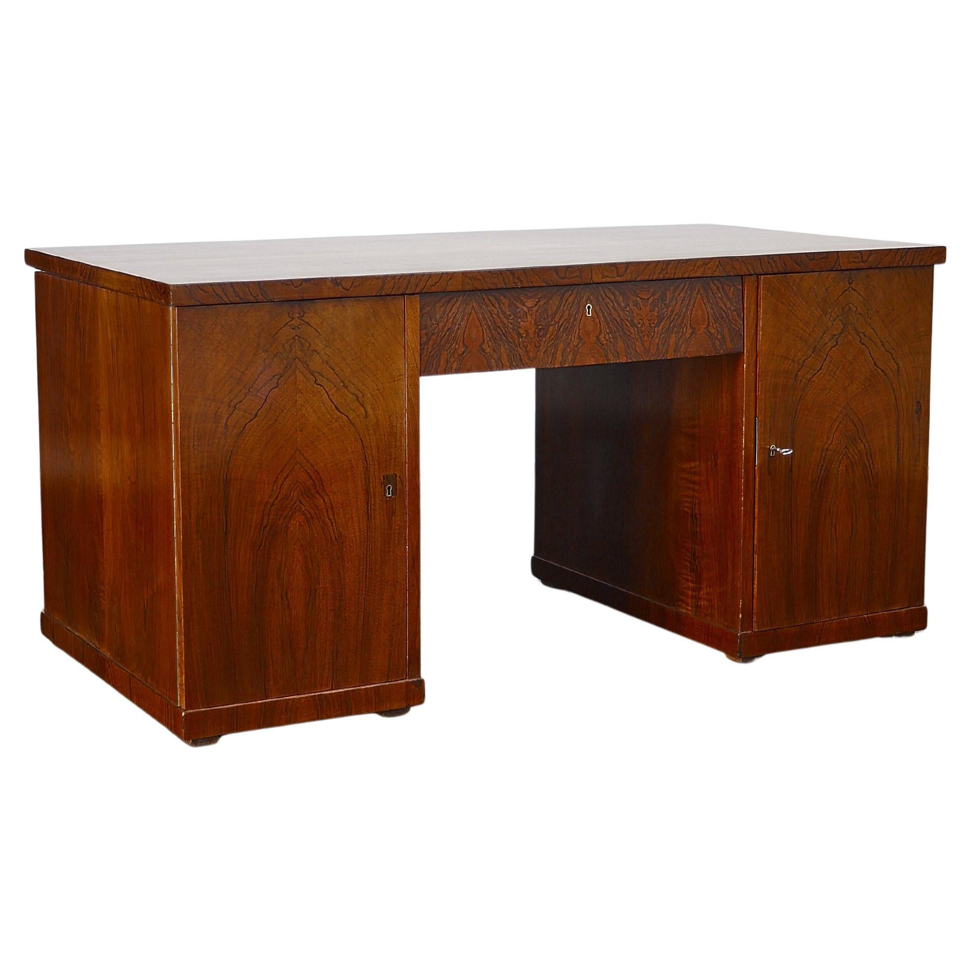 C.1930s Czech Deco/Modernist Pedestal Desk For Sale