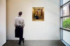 c.1930s "Nude with Green Chair" Oil Painting by Ragnar Kraugerud (1909-1987)