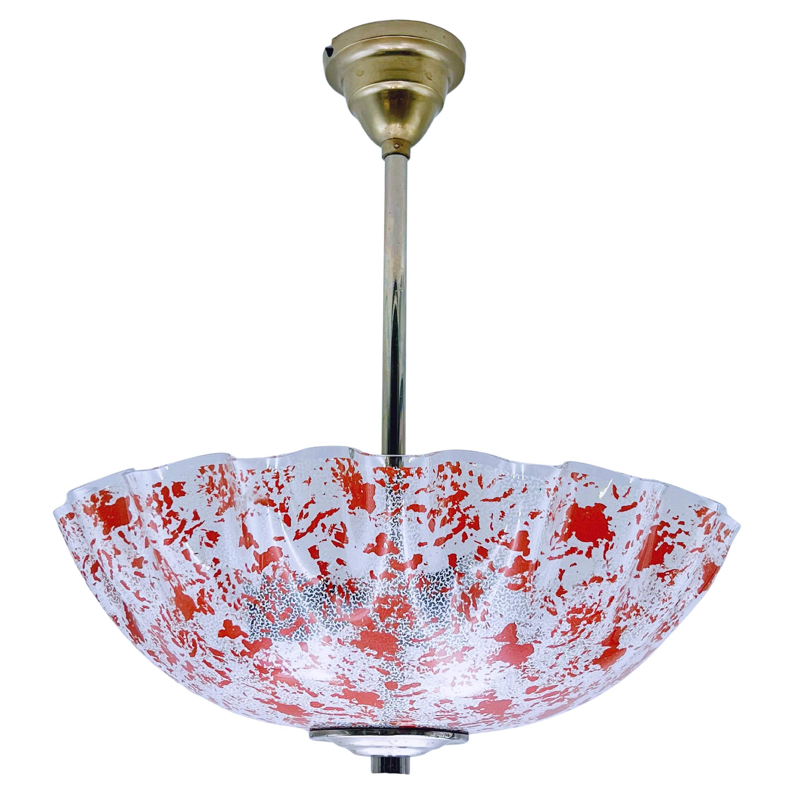 Lampadario a sospensione a ombrello degli anni '30 circa, Art Deco, Design scandinavo in vendita