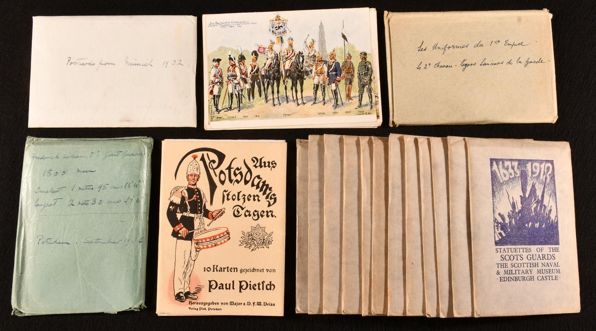 c1936 One-Hundred and Forty-Four Postcards of Military Uniforms In Good Condition For Sale In Bath, GB
