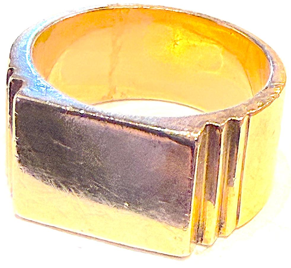 C1940 14K signet ring  with Russian marks For Sale 1