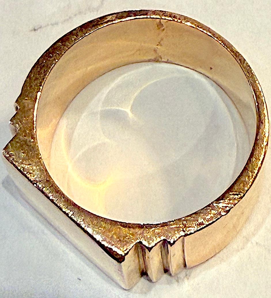 C1940 14K signet ring  with Russian marks For Sale 3