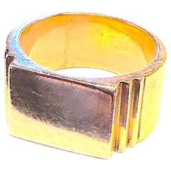 C1940 14K signet ring  with Russian marks