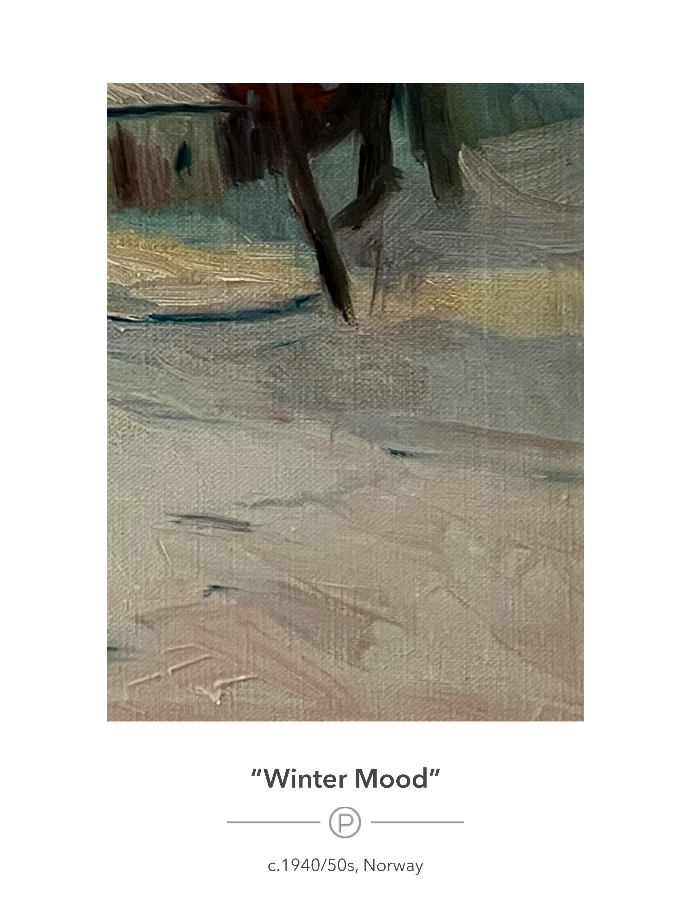 c.1940/50s Norwegian Oil Painting 