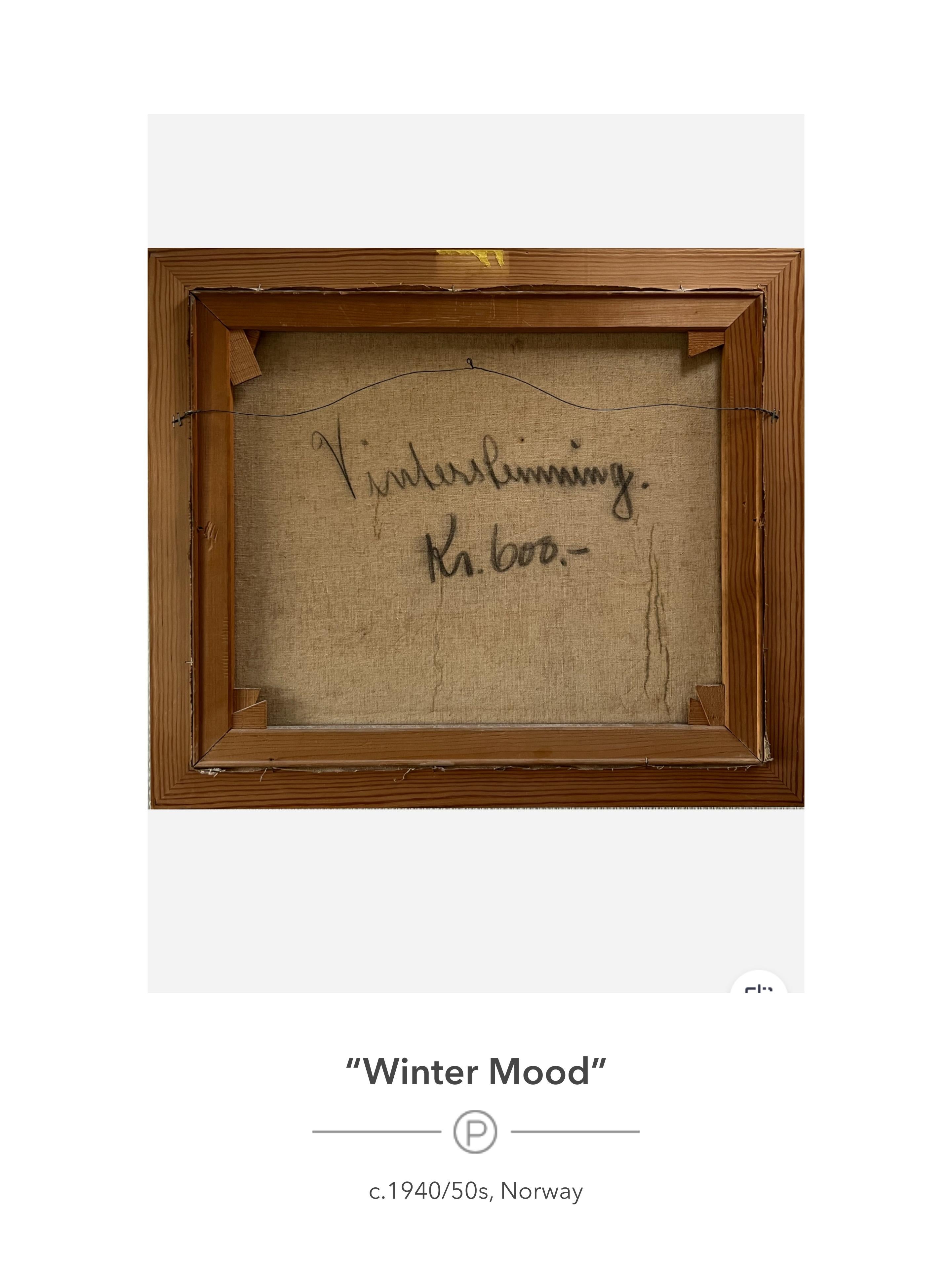 c.1940/50s Norwegian Oil Painting 