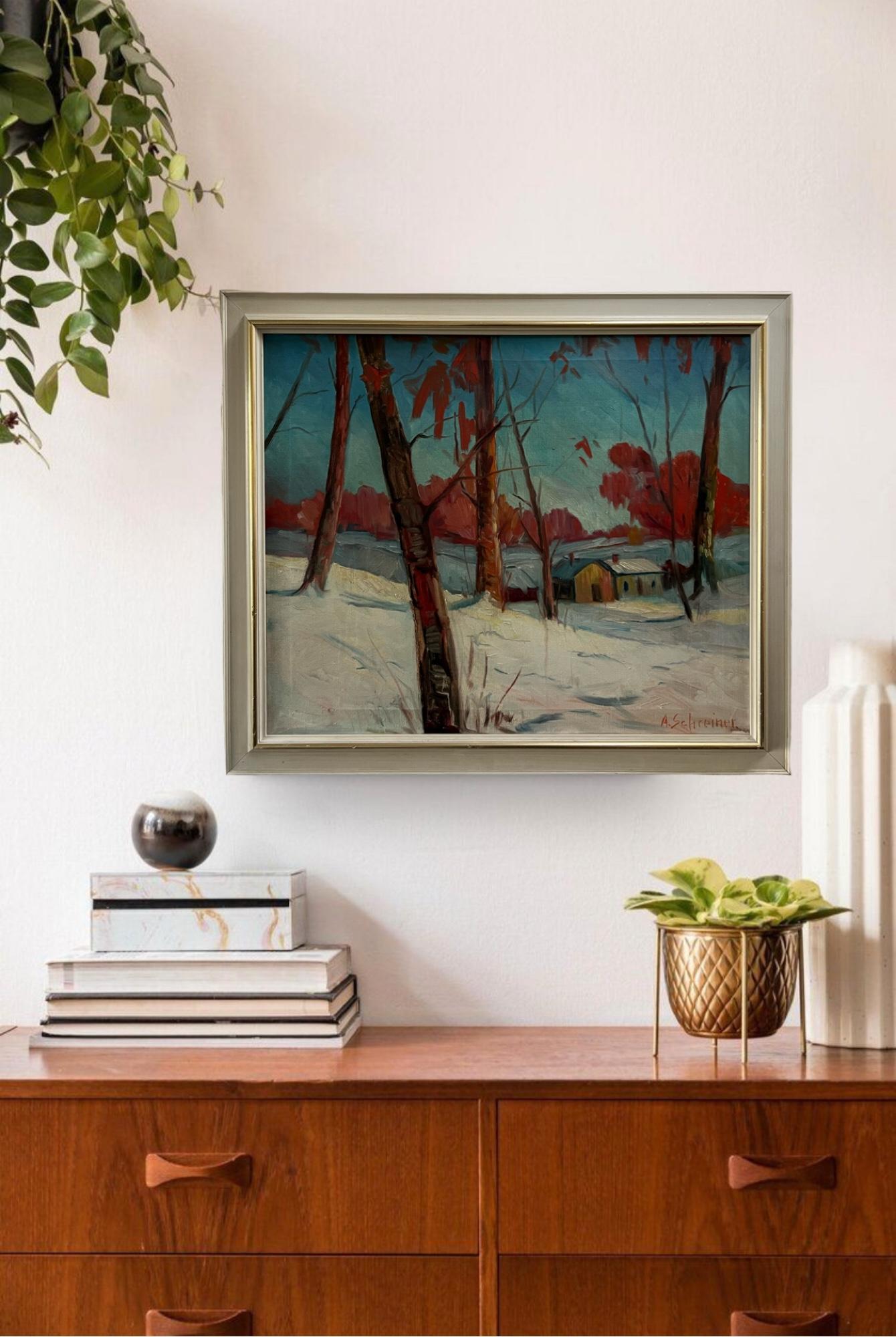 c.1940/50s Norwegian Oil Painting 
