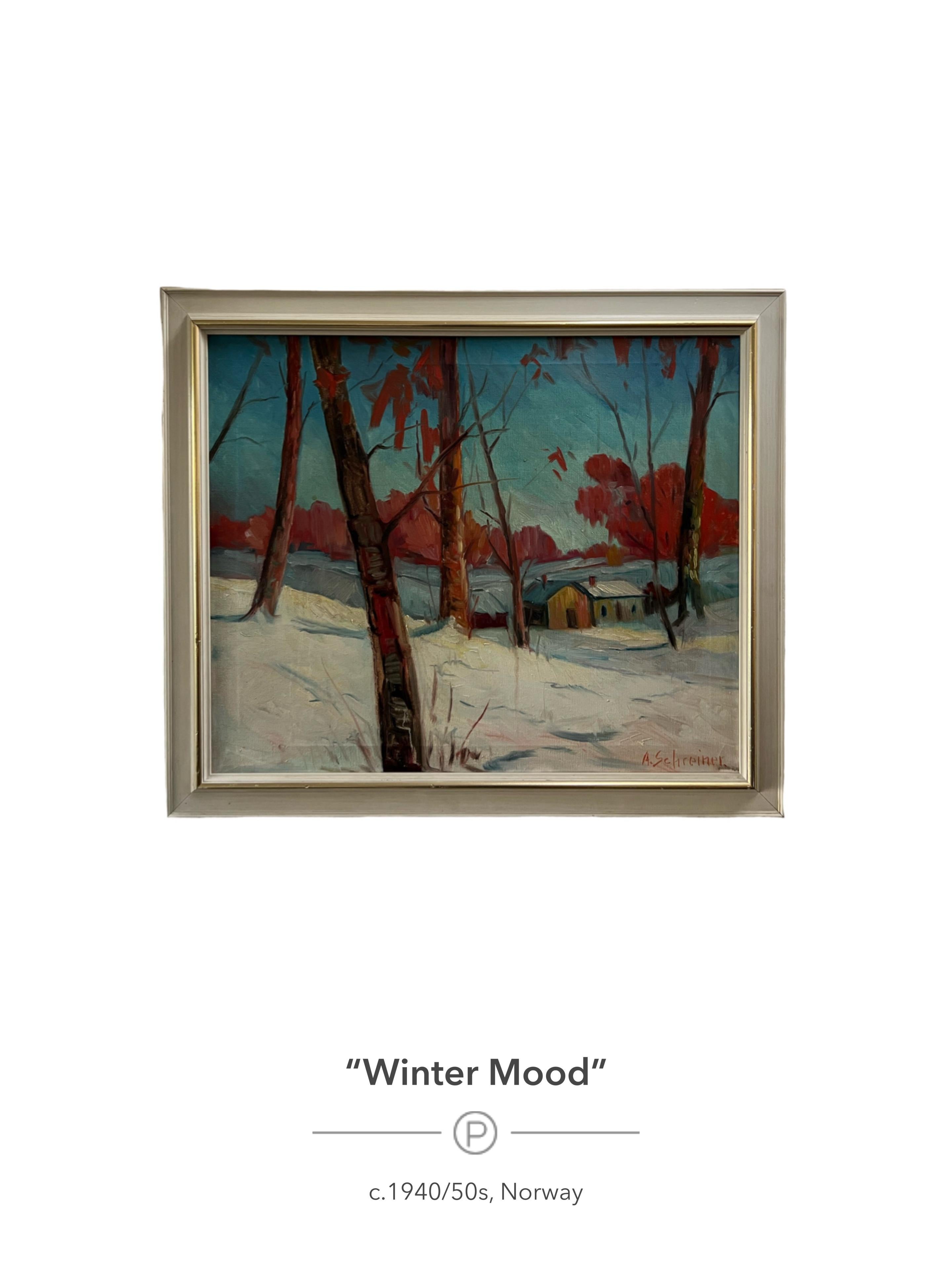 Mid-20th Century c.1940/50s Norwegian Oil Painting 