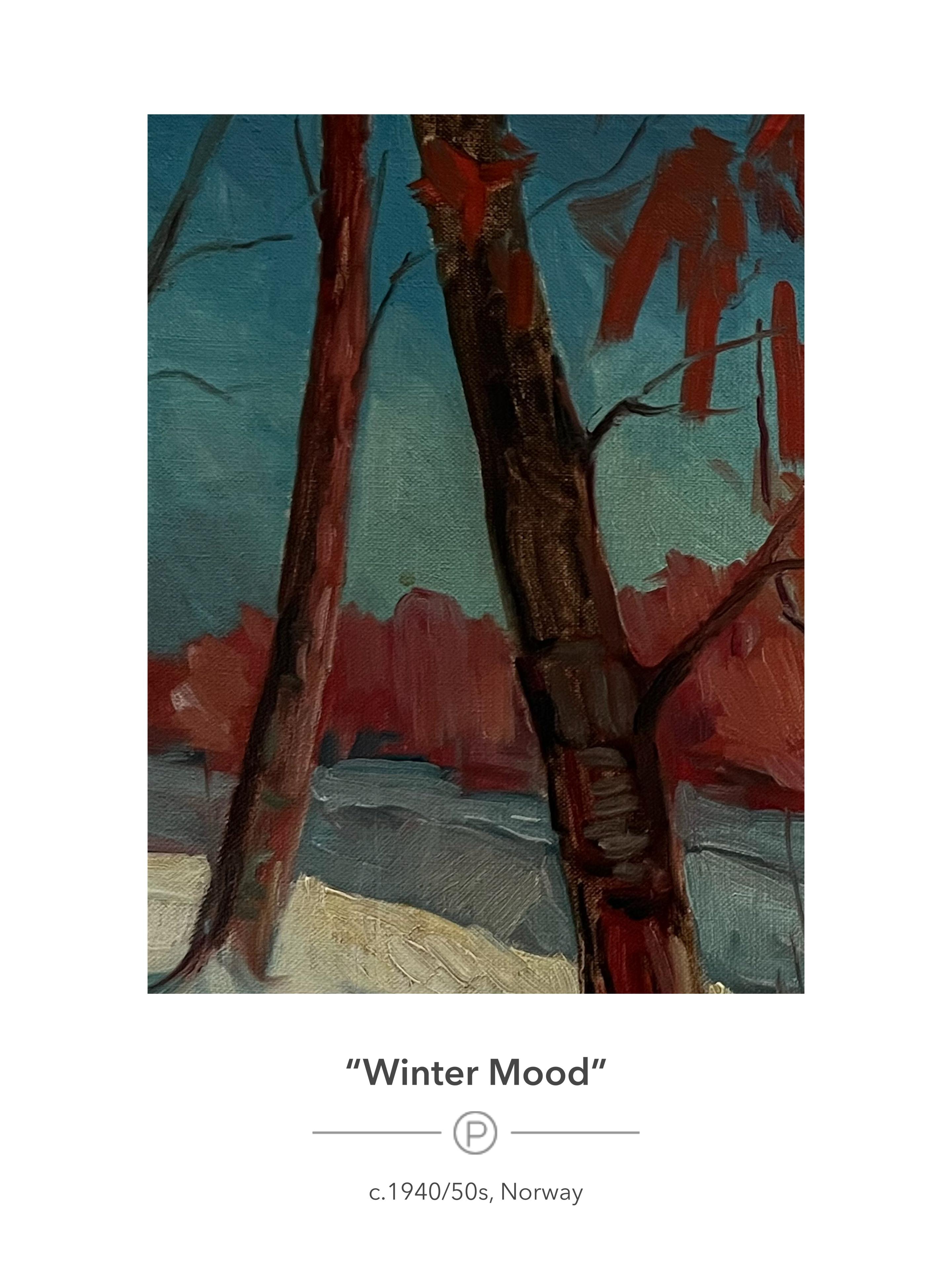 c.1940/50s Norwegian Oil Painting 