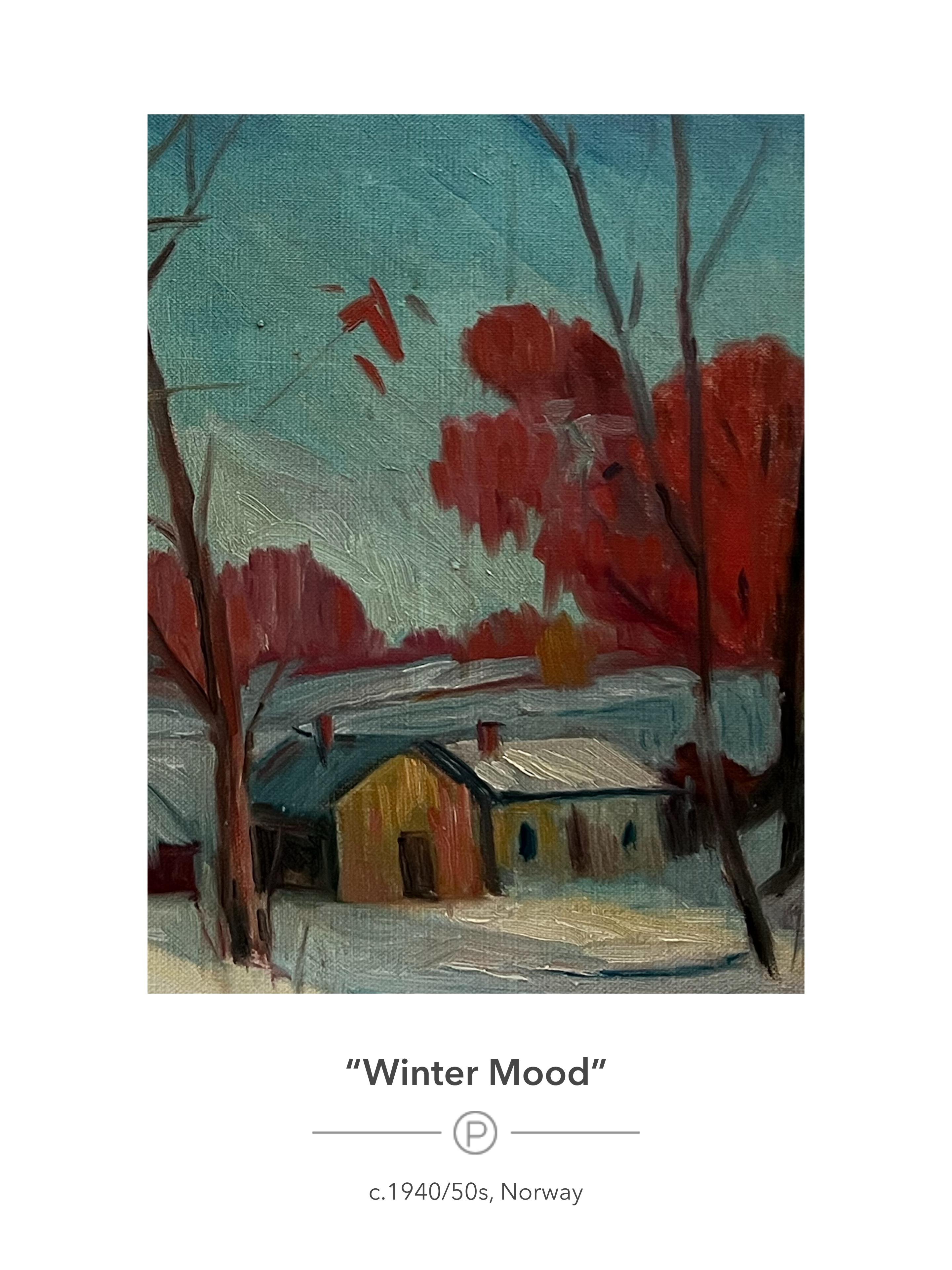 c.1940/50s Norwegian Oil Painting 
