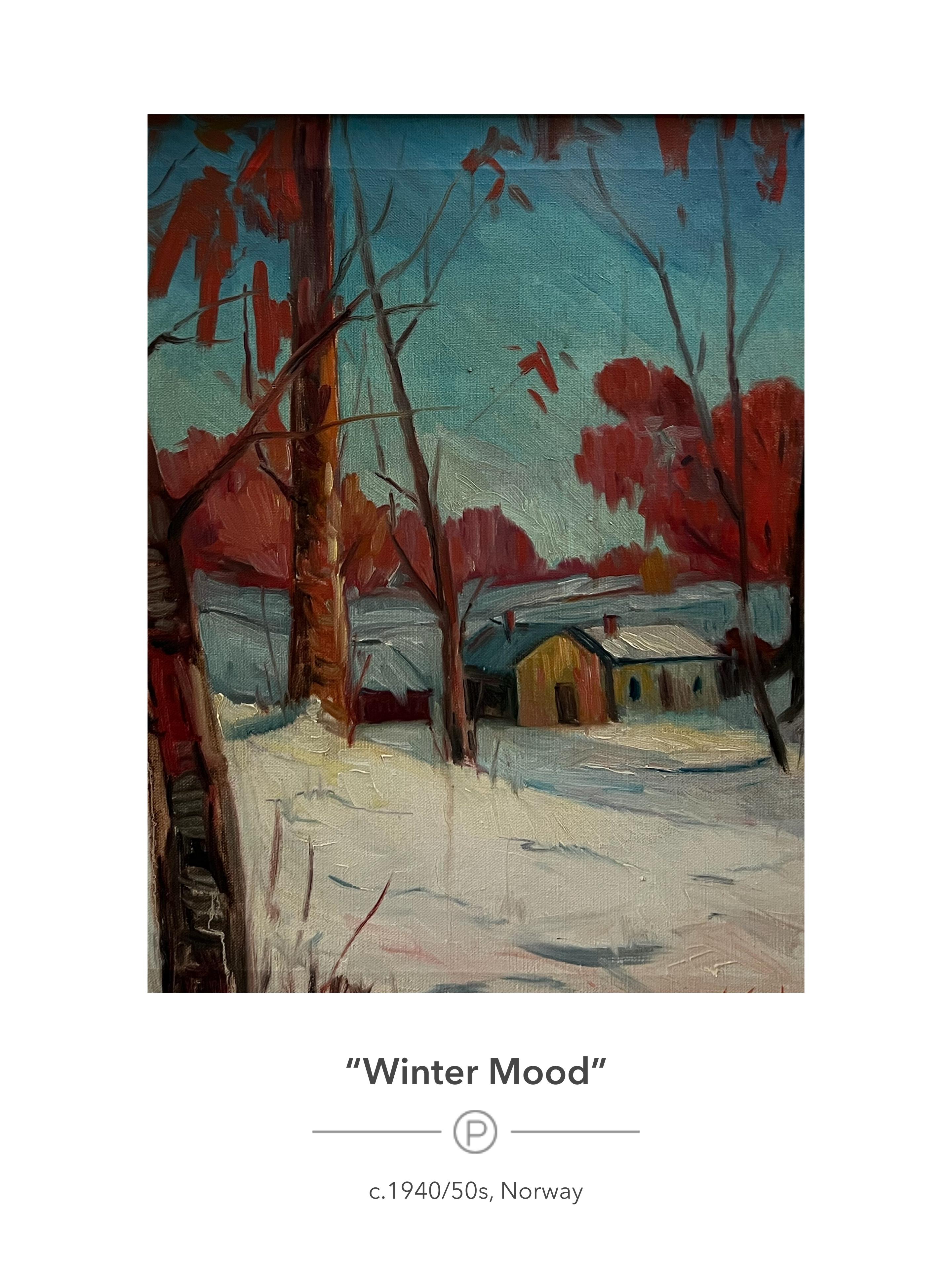 c.1940/50s Norwegian Oil Painting 