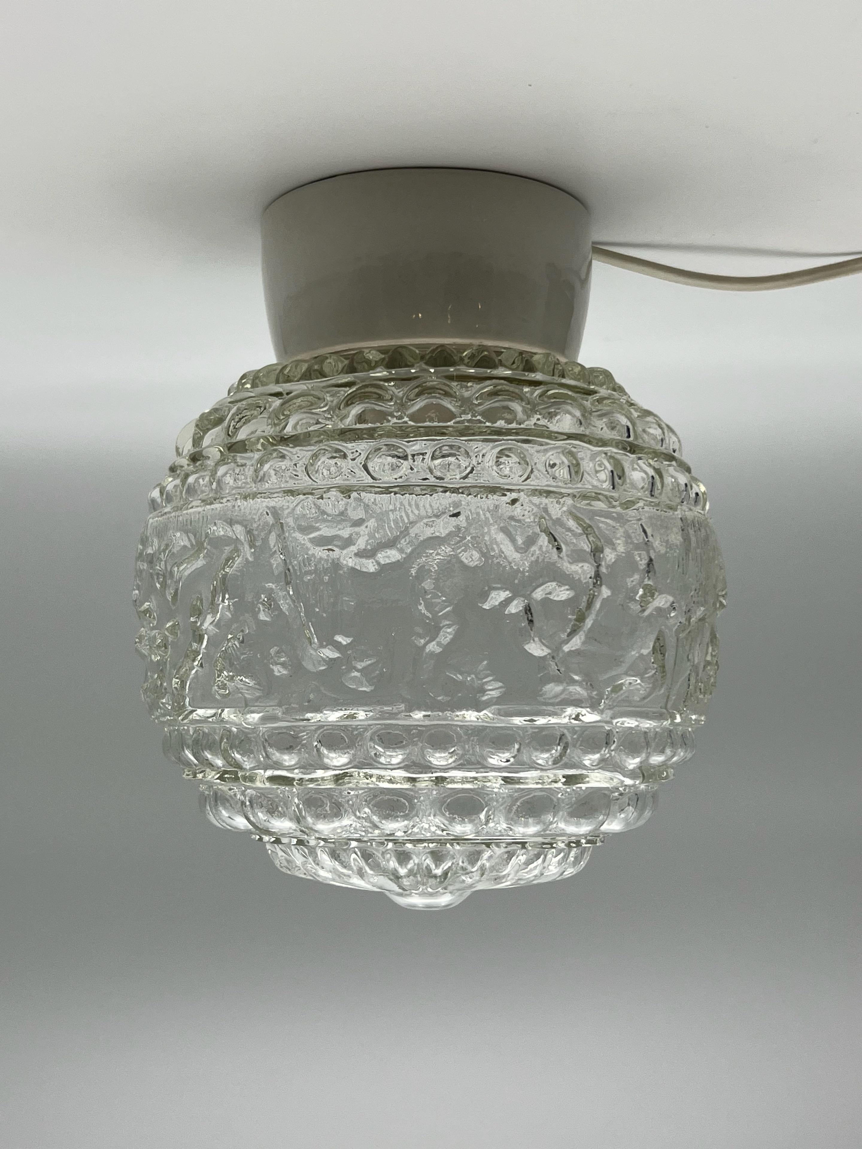 c.1940/50s Scandinavian Flush Mount Ceiling Lamp For Sale 5