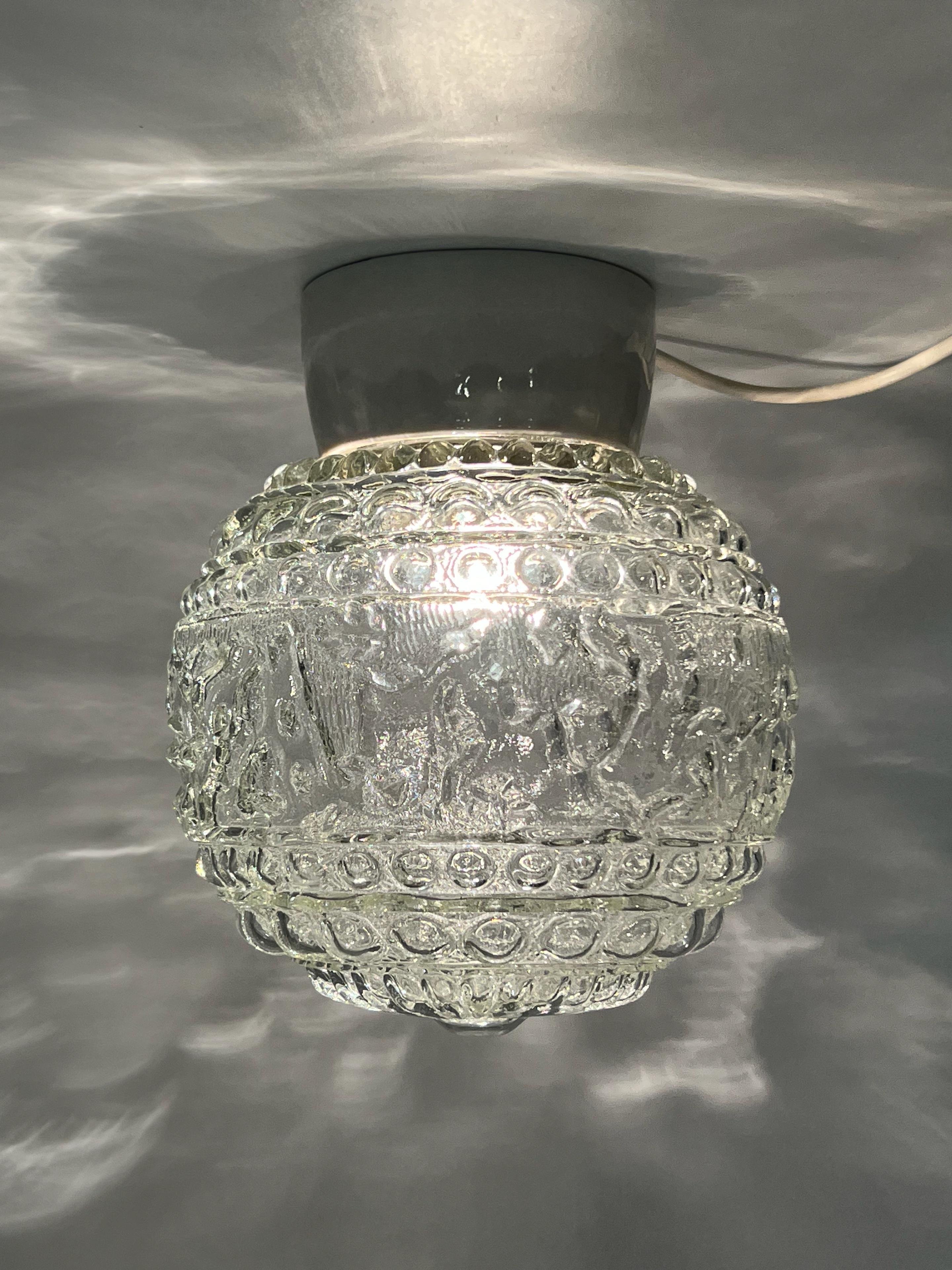c.1940/50s Scandinavian Flush Mount Ceiling Lamp For Sale 1