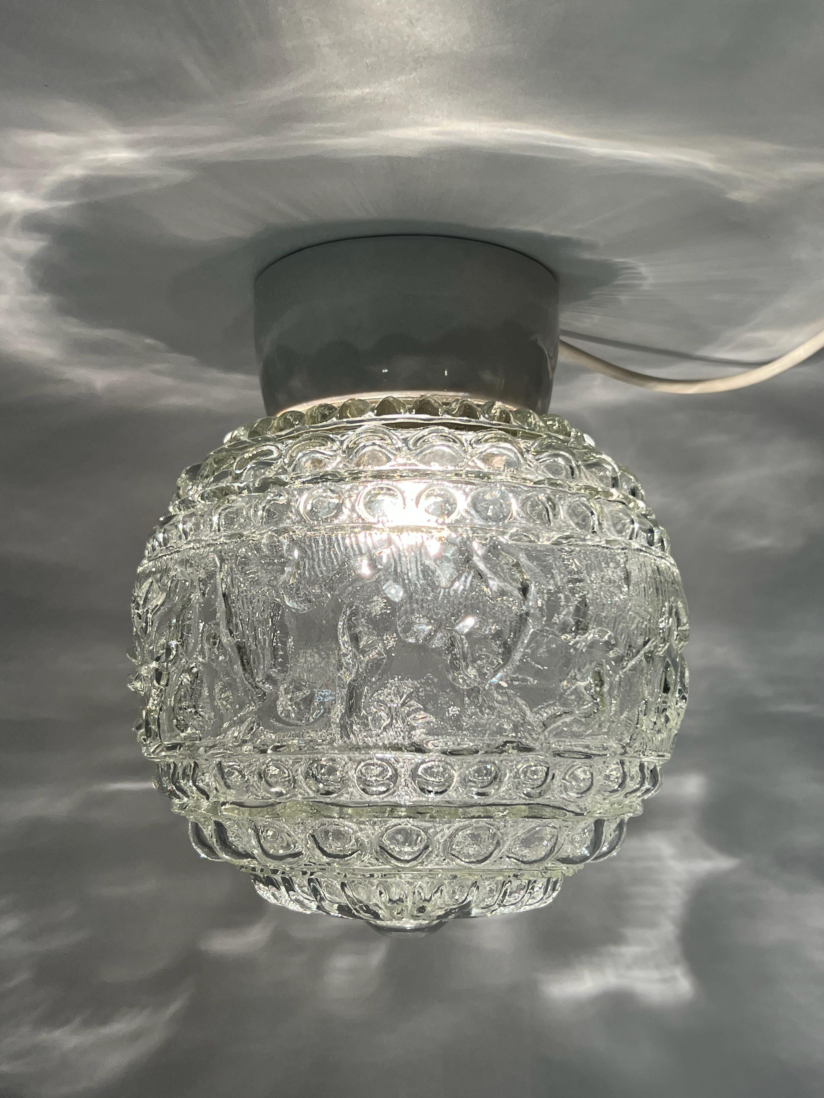 c.1940/50s Scandinavian Flush Mount Ceiling Lamp For Sale 3