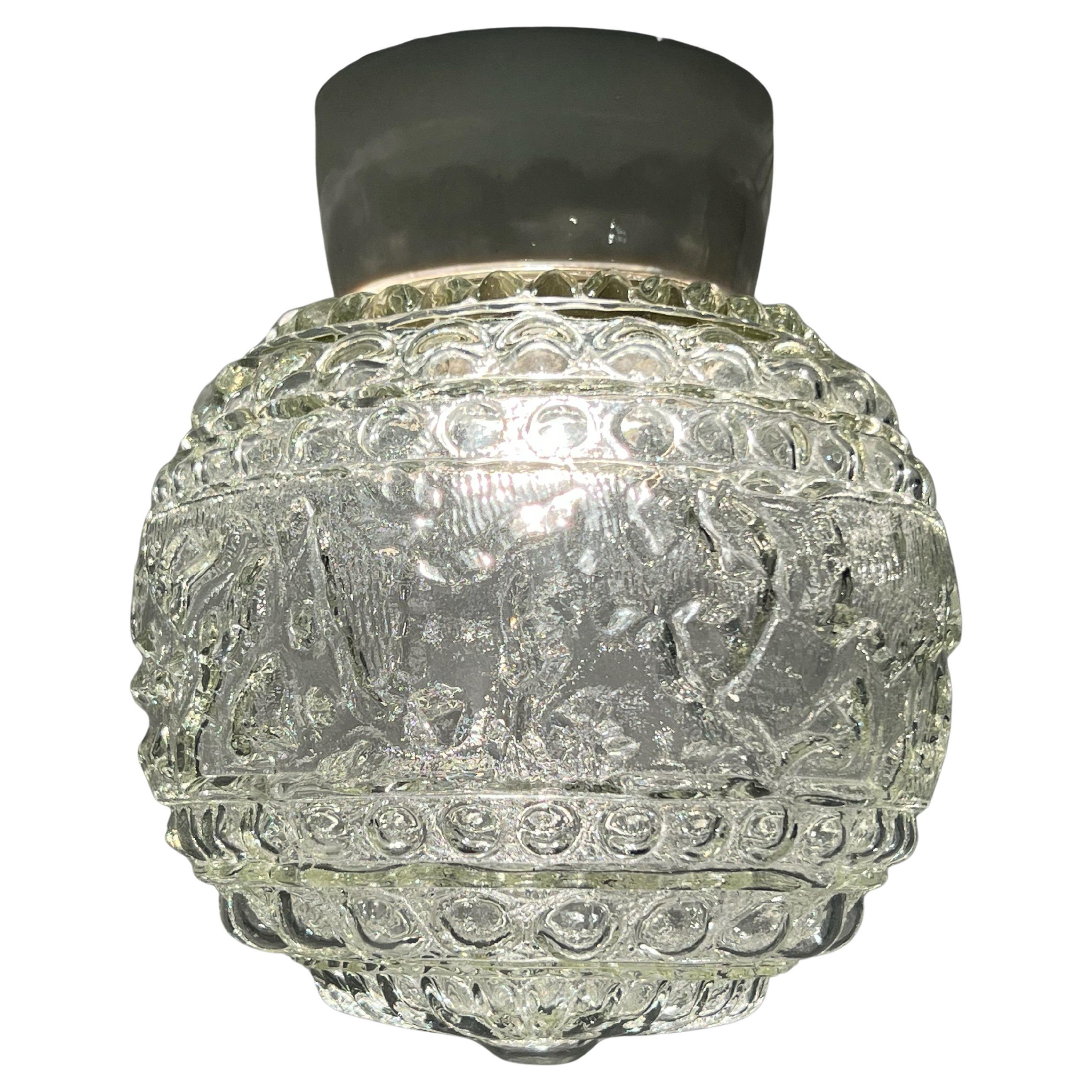 c.1940/50s Scandinavian Flush Mount Ceiling Lamp For Sale