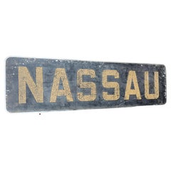 C1940 Advertising Sign "Nassau" Stainless Frame
