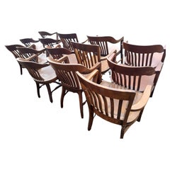 C1940 Poltrone da sala da pranzo Bankers 3 schienale quadrato  1 Retro rotondo Disponibile