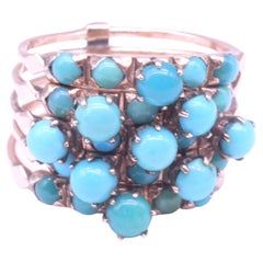 C1940 Five Ring Turquoise Harem Ring