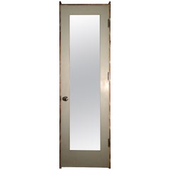 Single Panel Mirrored Pre-Hung Bathroom Door, circa 1940